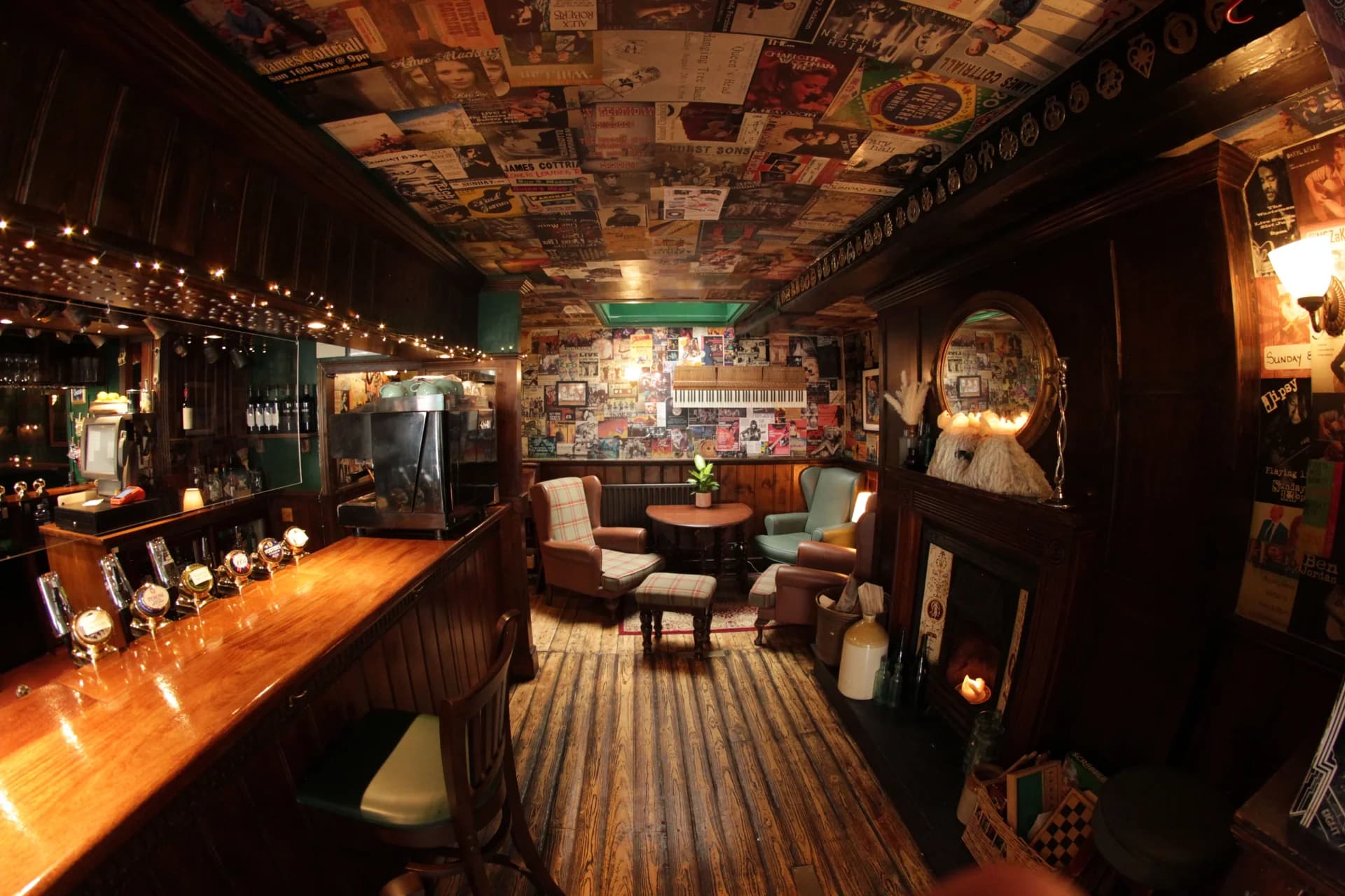 Live acoustic performance session at the tavern